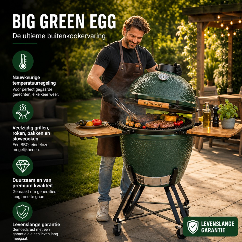 Generated Big Green Egg lifestyle listing visual